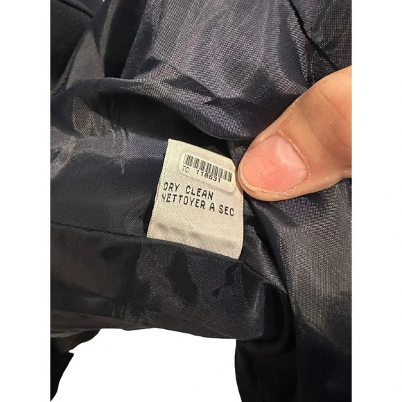 Talbots Navy Blue Wool Gold Crest Riding Equestrian Blazer Jacket Size Petite 10 - Picture 12 of 12